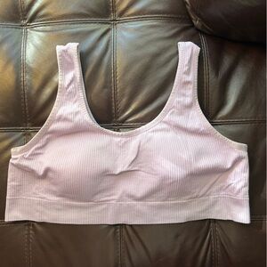 Torrid Lilac Purple Ribbed Sports Bra Bralette Torrid 4x Seamless